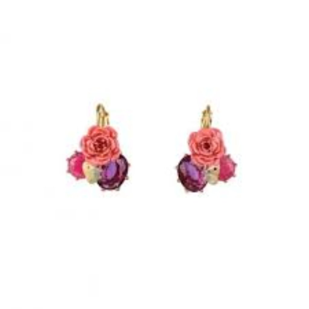 Les Nereides Eclatante Discretion Rose Lever Back Earring